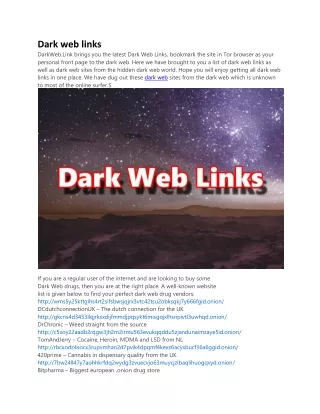 dark web links 2026